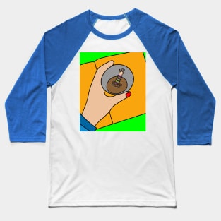 Coffee Cup Bathing Drinking Crazy Baseball T-Shirt